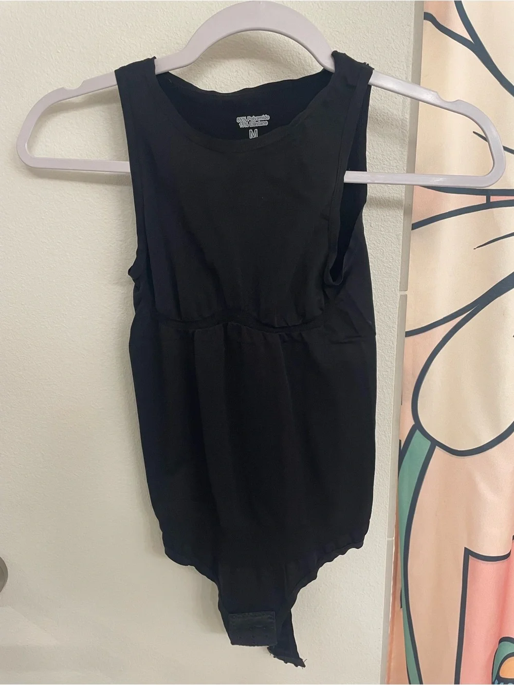 Kids Black Sleeveless One-Piece Bodysuit